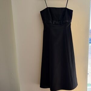 David's Bridal Black Strapless Dress